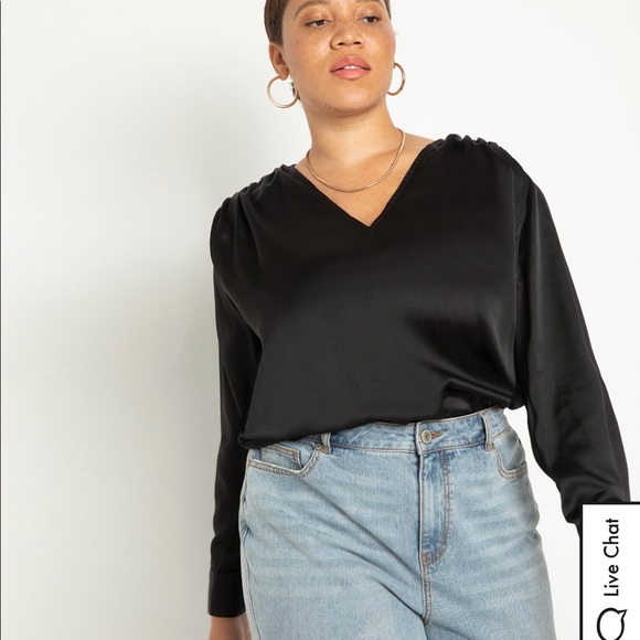 Beautiful Black ELOQUII blouse✨ - Picture 1 of 7